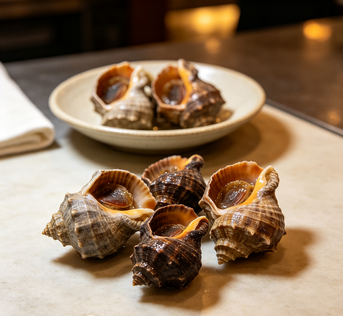 Steamed Sea Snails